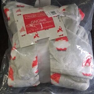 Yankee Candle Red and White Gnome Throw Blanket